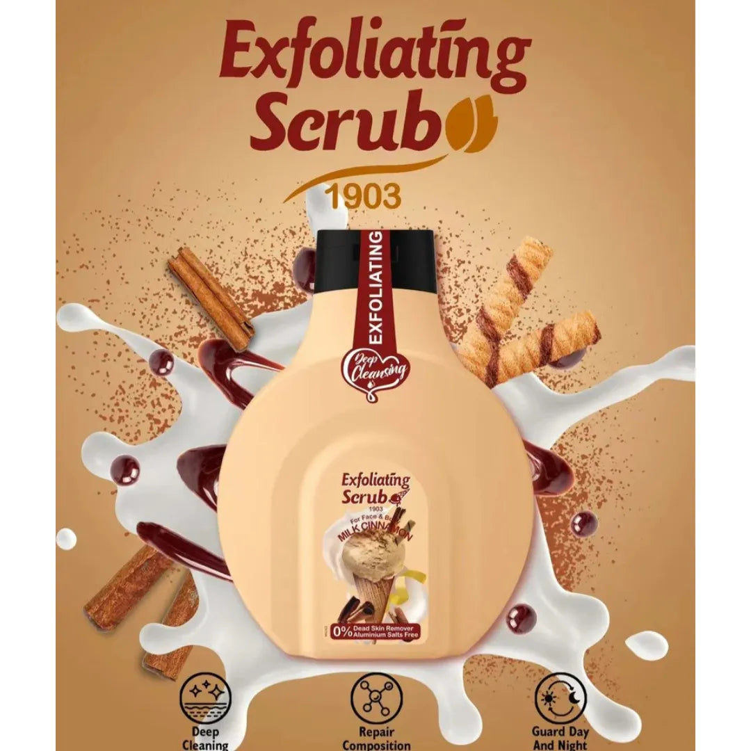 Fruit of the Wokali Milk Cinnamon Gel Scrub - Buy Online in Pakistan at Cosmia.pk