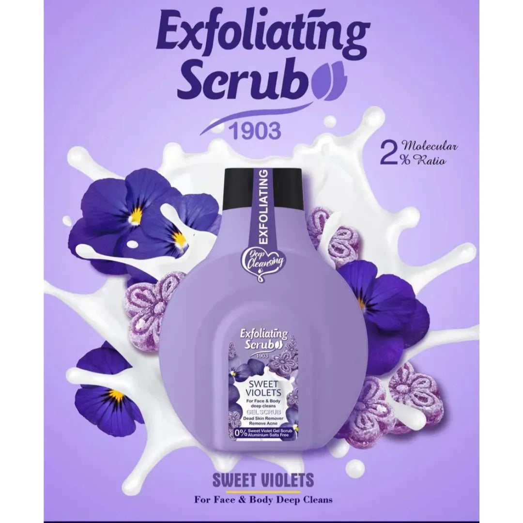 Fruit of the Wokali Sweet Violets Gel Scrub - Buy Online in Pakistan at Cosmia.pk