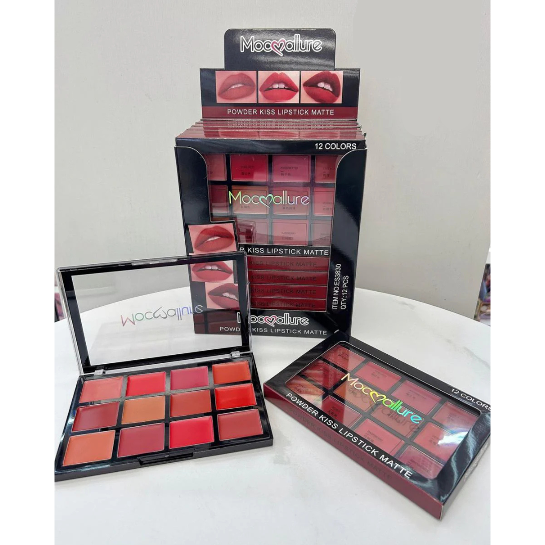 Mocallure Kiss Lipstick Matte Palette - 12 Colors - Buy Online in Pakistan at Cosmia.pk