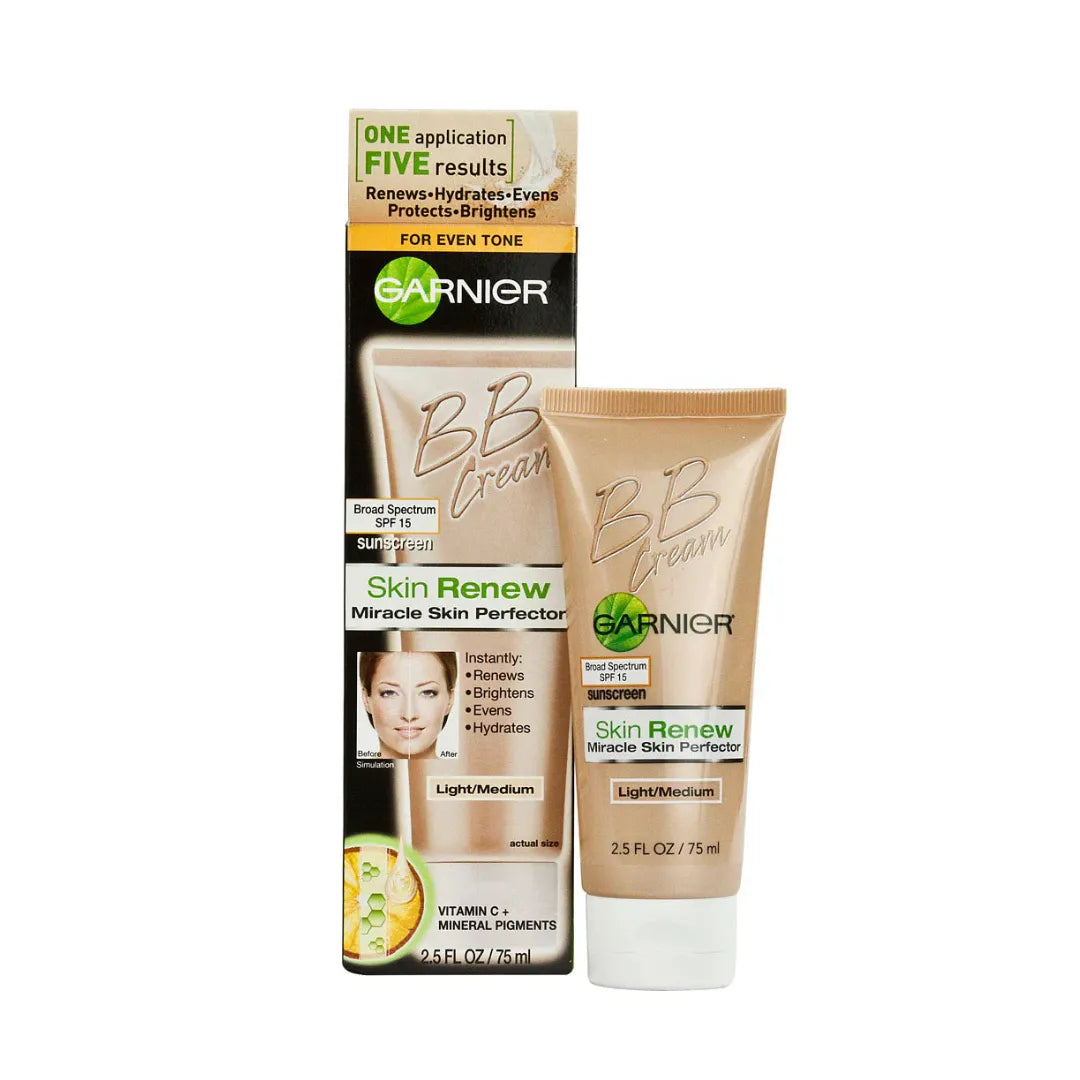 Garnier Skin Renew Miracle Skin Perfector B.B. Cream, Light/Medium – 75ml - Buy Online in Pakistan at Cosmia.pk