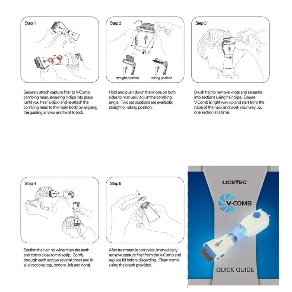 V Comb Electric Anti Lice Removal Machine - Buy Online in Pakistan at Cosmia.pk