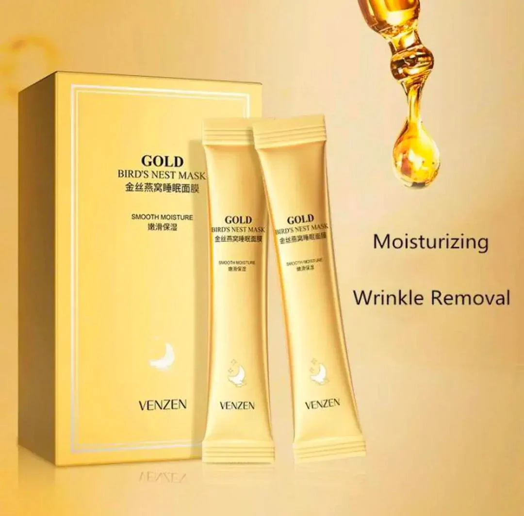 VENZEN Gold Bird's Nest Sleeping Mask 4ml*20 - Buy Online in Pakistan at Cosmia.pk