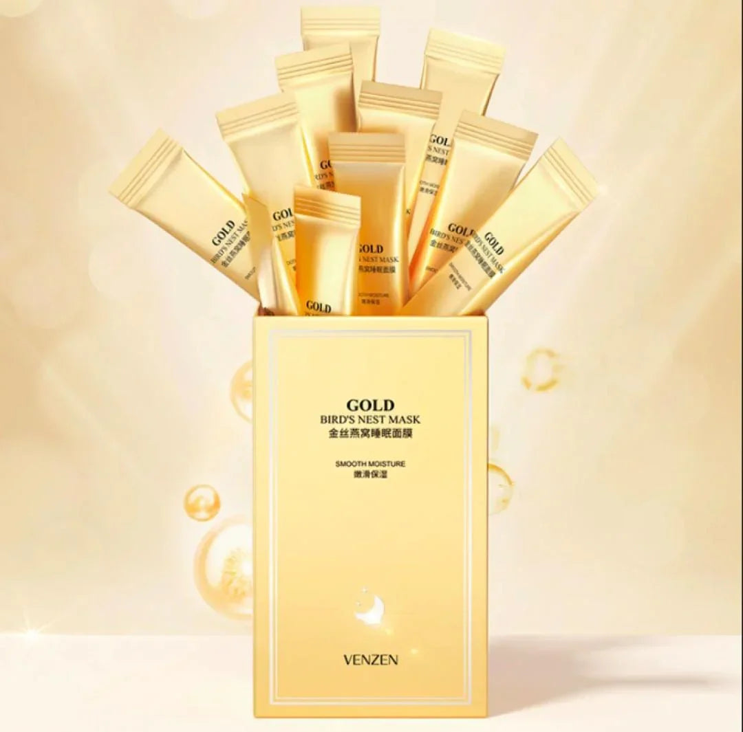 VENZEN Gold Bird's Nest Sleeping Mask 4ml*20 - Buy Online in Pakistan at Cosmia.pk