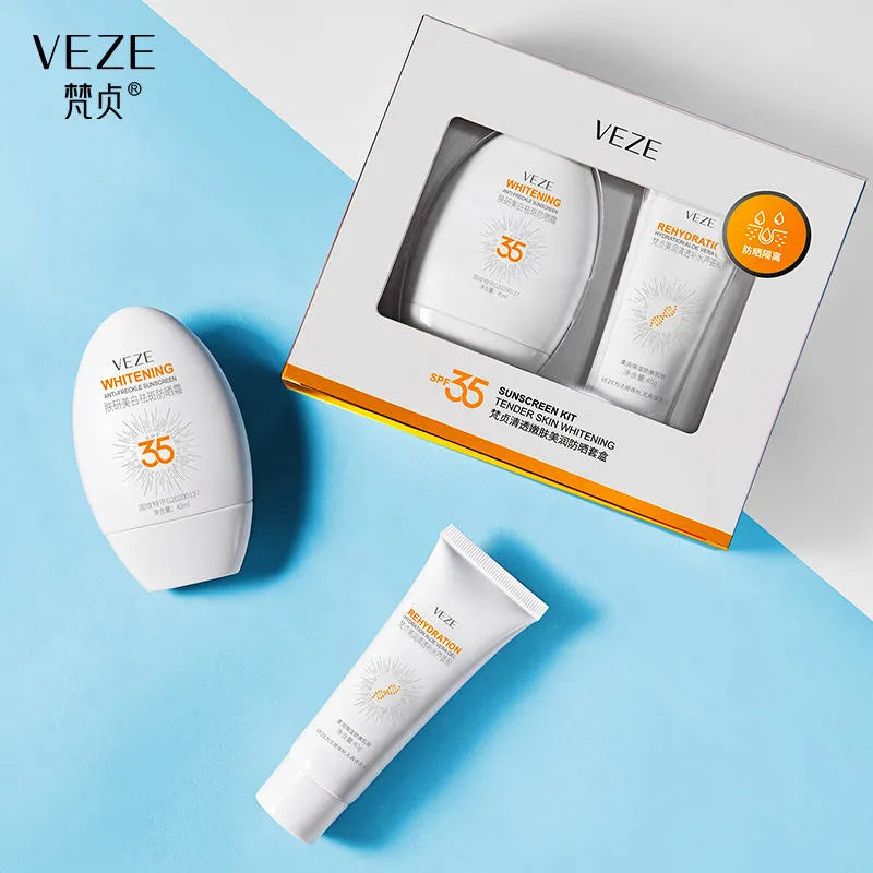VEZE Pack Of 2 SPF35 Glowing Sunscreen Kit - 45ml+40g - Buy Online in Pakistan at Cosmia.pk