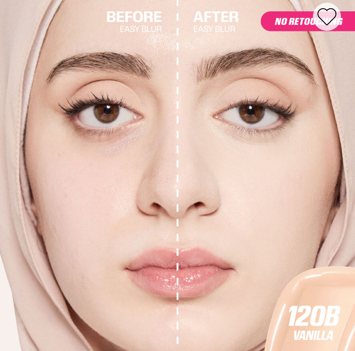 Huda Beauty Easy Blur Natural Airbrush Foundation 30ml - 120B Vanilla - buy online in Pakistan