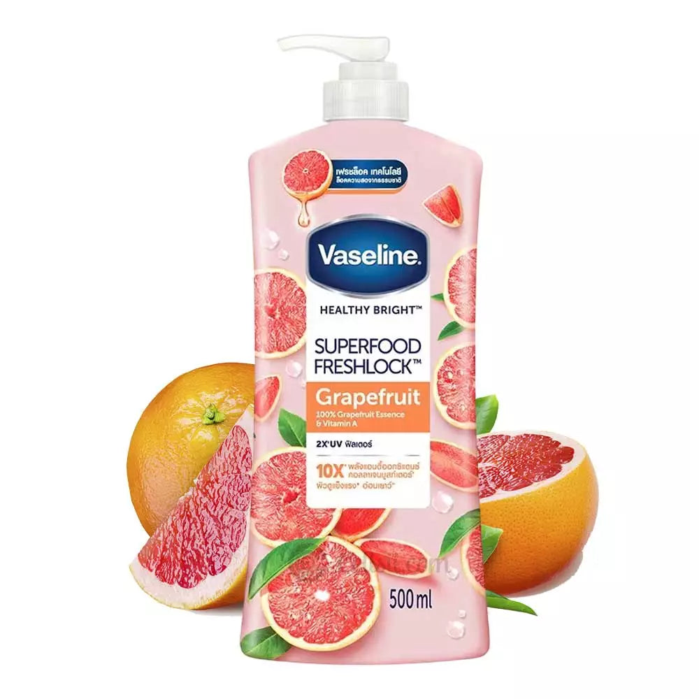 Vaseline Super Food Grapefruit Body Lotion - 500ml - Buy Online in Pakistan at Cosmia.pk