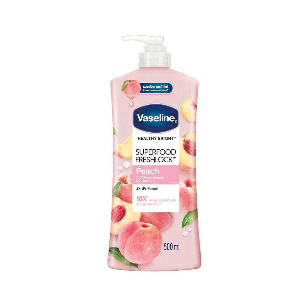 Vaseline - Body Lotion Healthy Bright Super Food Fresh Lock Peach - Buy Online in Pakistan at Cosmia.pk