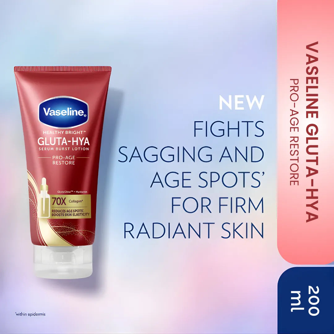 Vaseline Gluta-Hya Serum Burst Lotion Pro-Age Restore - Made in Thailand - Buy Online in Pakistan at Cosmia.pk