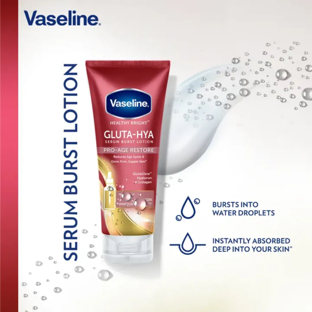 Vaseline Gluta-Hya Serum Burst Lotion Pro-Age Restore - Made in Thailand - Buy Online in Pakistan at Cosmia.pk
