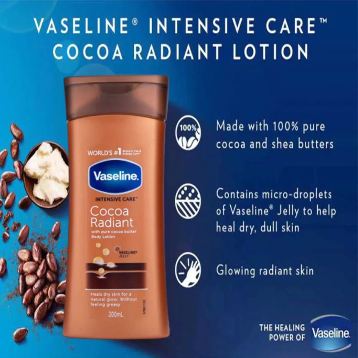 Vaseline Intensive Care Cocoa Radiant Lotion - Buy Online in Pakistan at Cosmia.pk