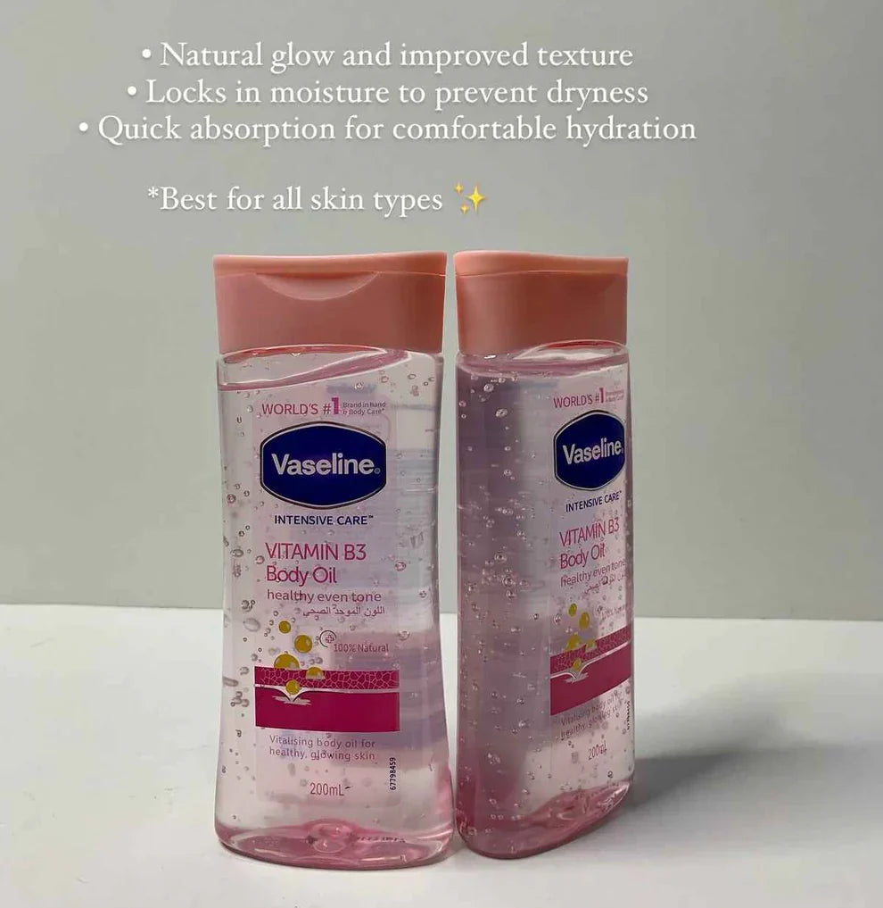 Vaseline Intensive Care Vitamin B3 Body Oil - 200ml - Buy Online in Pakistan at Cosmia.pk