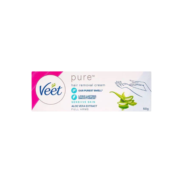 Veet Pure Aloe Vera Extract Sensitive Skin Hair Removal Cream -  50g Full Arms - Buy Online in Pakistan at Cosmia.pk