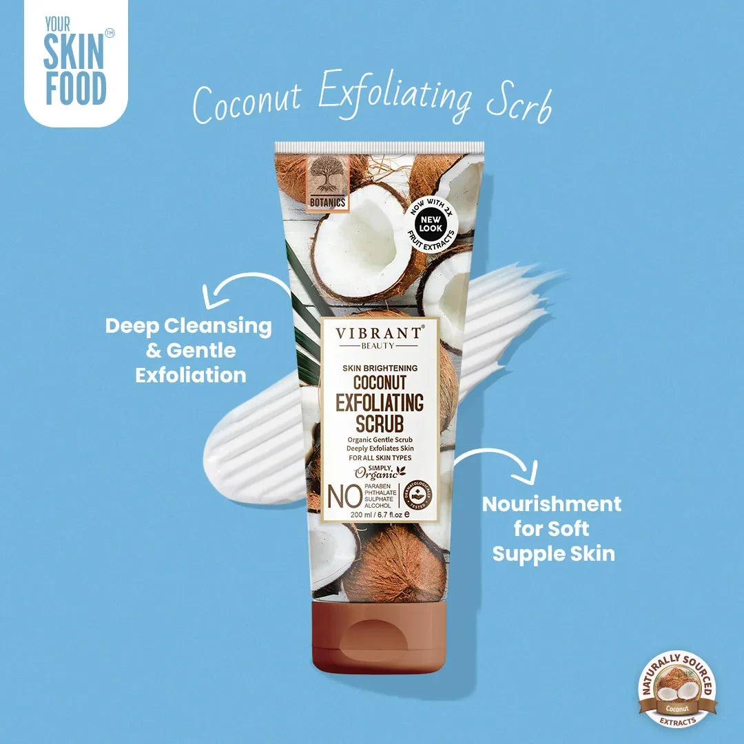 Vibrant Beauty Coconut Exfoliating Scrub - 200ml - Buy Online in Pakistan at Cosmia.pk