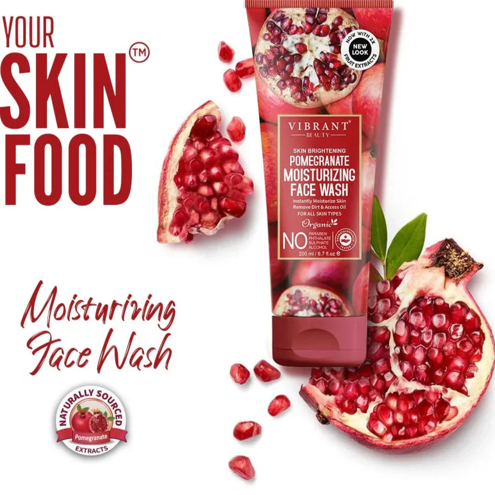 Vibrant Beauty Pomegranate Moisturizing Face Wash (200ml) - Buy Online in Pakistan at Cosmia.pk