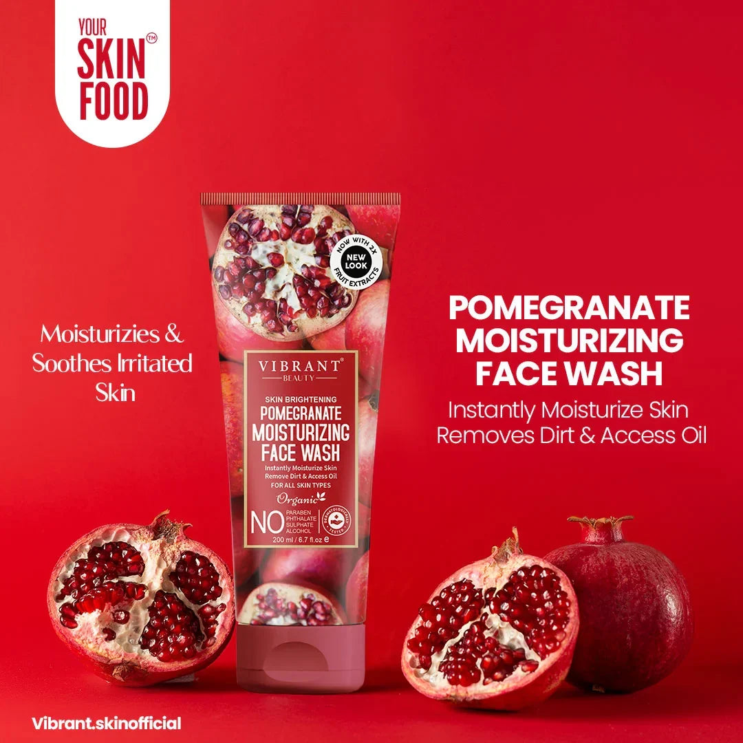 Vibrant Beauty Pomegranate Moisturizing Face Wash (200ml) - Buy Online in Pakistan at Cosmia.pk