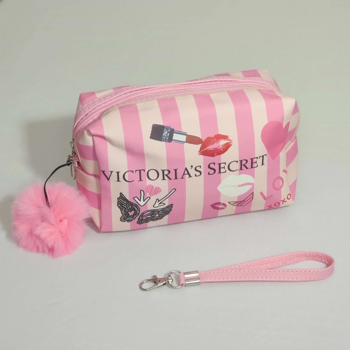Victoria Secret Makeup Carry Pouch With Bow Keychain - Buy Online in Pakistan at Cosmia.pk