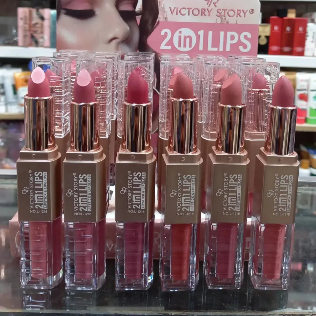 Victory story 2 in 1 Lipstick + Matte Lipgloss (6 Pcs) - Buy Online in Pakistan at Cosmia.pk