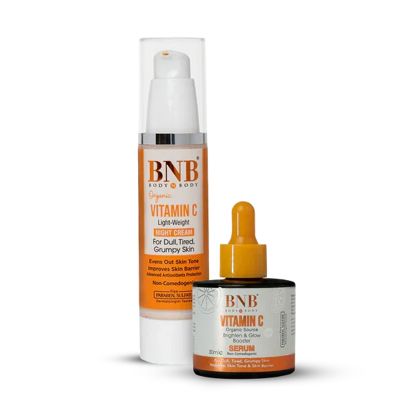 BNB Vitamin C Night Cream 50ml With Vitamin C Serum - 30ml - Buy Online in Pakistan at Cosmia.pk