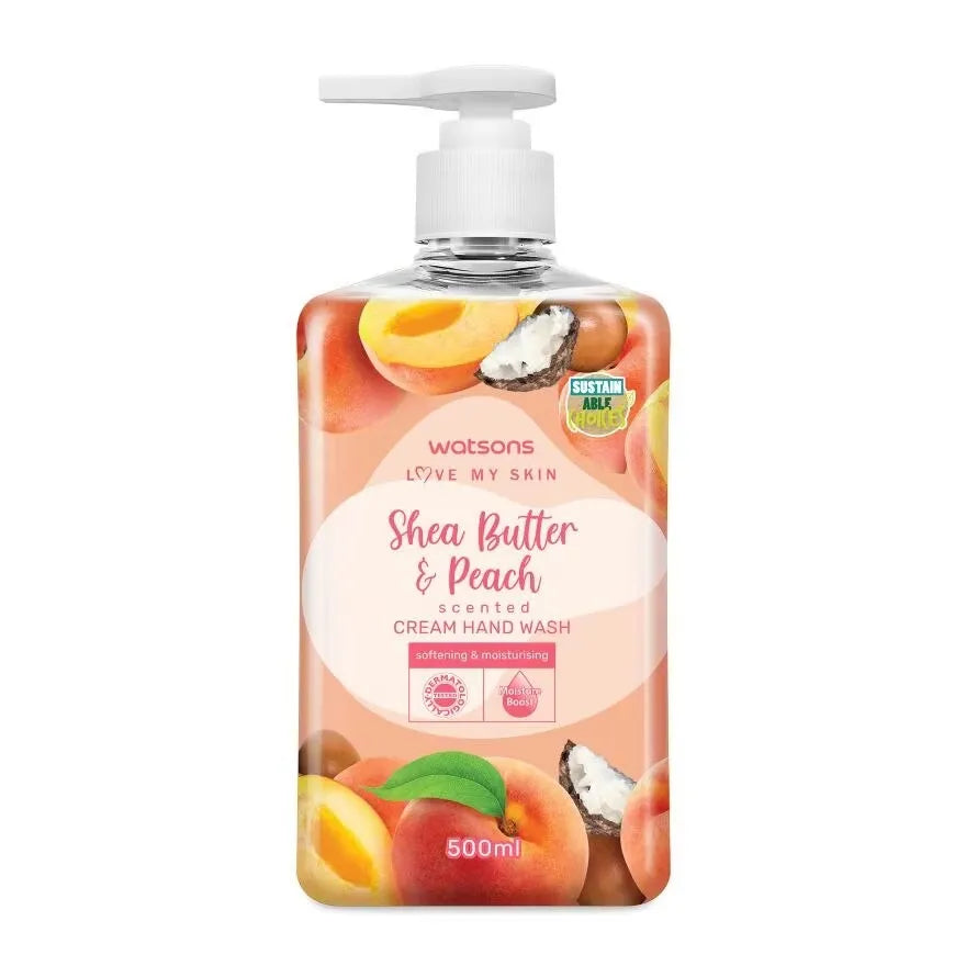 Watsons Shea Butter & Peach Scented Cream Hand Wash 500ml - Buy Online in Pakistan at Cosmia.pk