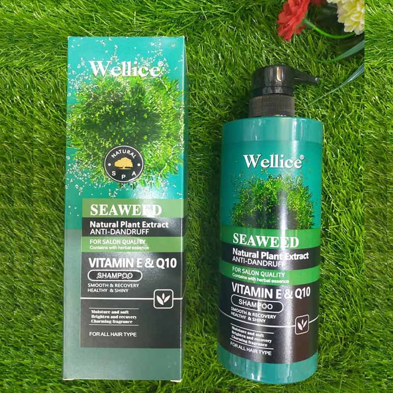 Wellice Seaweed Anti-Dandruff Shampoo with Natural Plant Extract 800g - Buy Online in Pakistan at Cosmia.pk