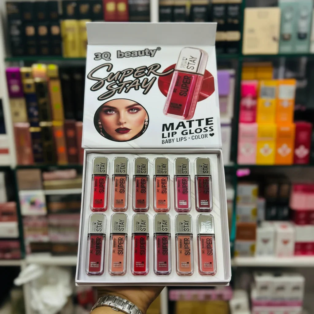 3Q Beauty Super Stay Matte Lip Gloss - 12 Color Set - Buy Online in Pakistan at Cosmia.pk