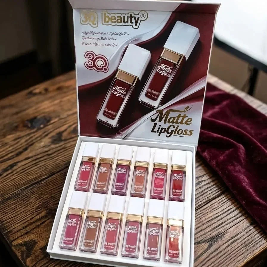 3Q Beauty Matte Lip Gloss – Pack of 12 - Buy Online in Pakistan at Cosmia.pk