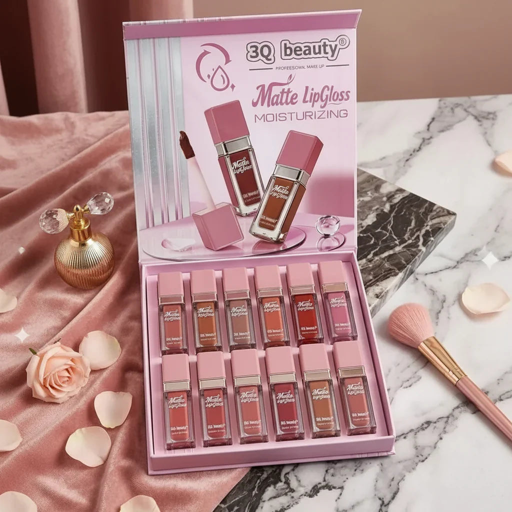 3Q Beauty Matte Moisturizing Lip Gloss – Pack of 12 - Buy Online in Pakistan at Cosmia.pk