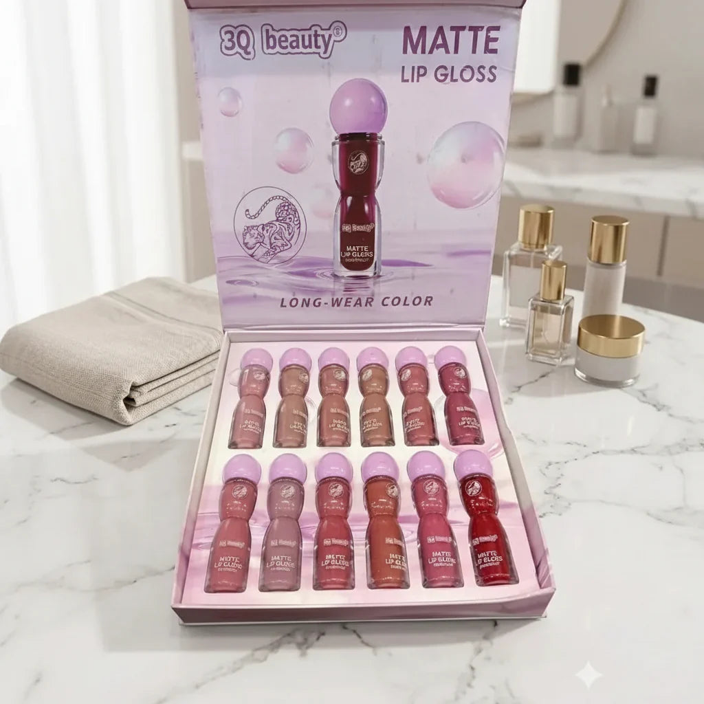 3Q Beauty Matte Long Wear Color Lip Gloss – Pack of 12 - Buy Online in Pakistan at Cosmia.pk