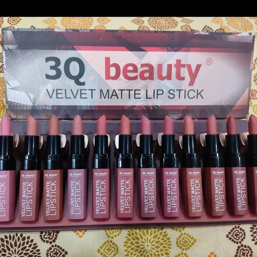3Q Beauty Velvet Matte Lipstick Set of 12 - Buy Online in Pakistan at Cosmia.pk