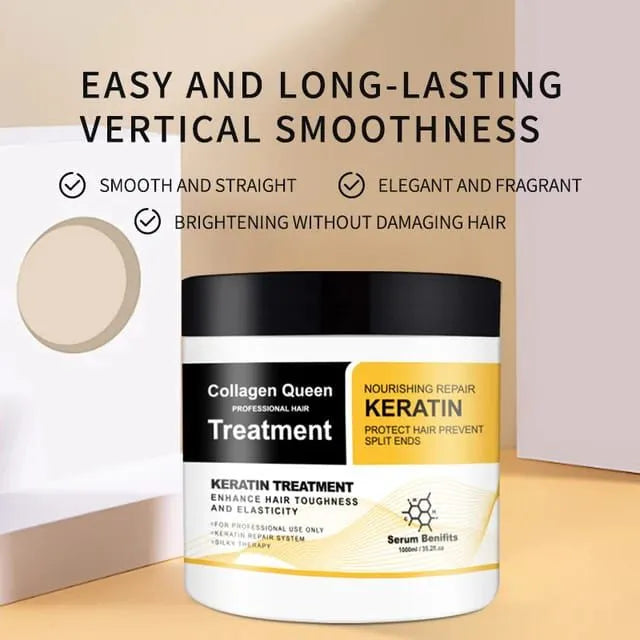 Original Collagen Queen Keratin Hair Treatment Mask Yellow - 500ml - Buy Online in Pakistan at Cosmia.pk