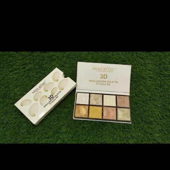 Miss Rose Highlighter 3D - 8 Colour Kit - Buy Online in Pakistan at Cosmia.pk