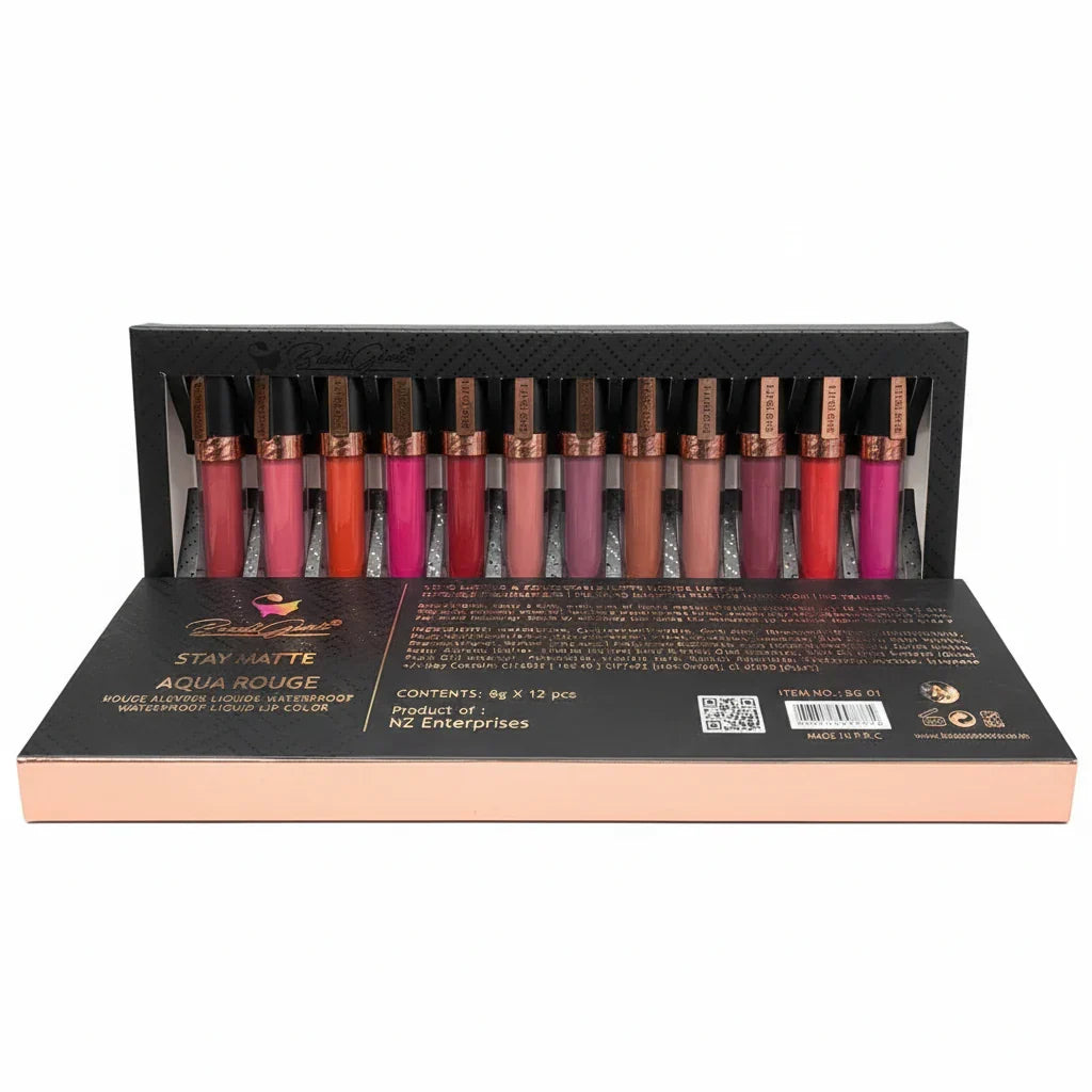 Beauty Genic Stay Matte Aqua Rage Lip Gloss Pack of 12 - Buy Online in Pakistan at Cosmia.pk