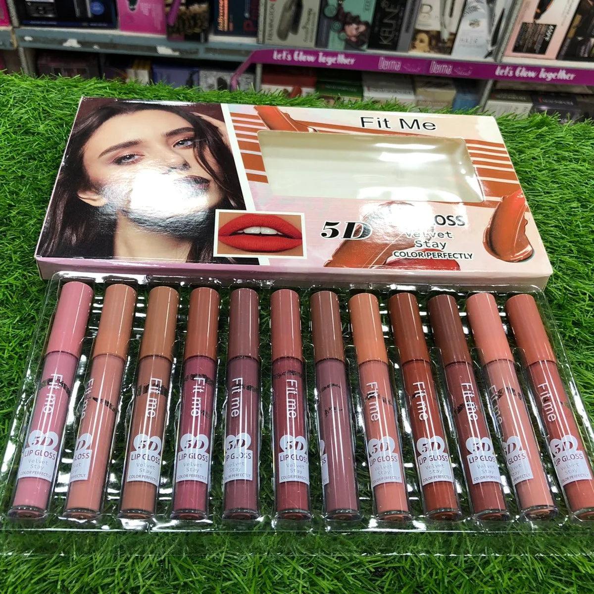 12 Pcs Fit Me 5D Lip Gloss - Buy Online in Pakistan at Cosmia.pk