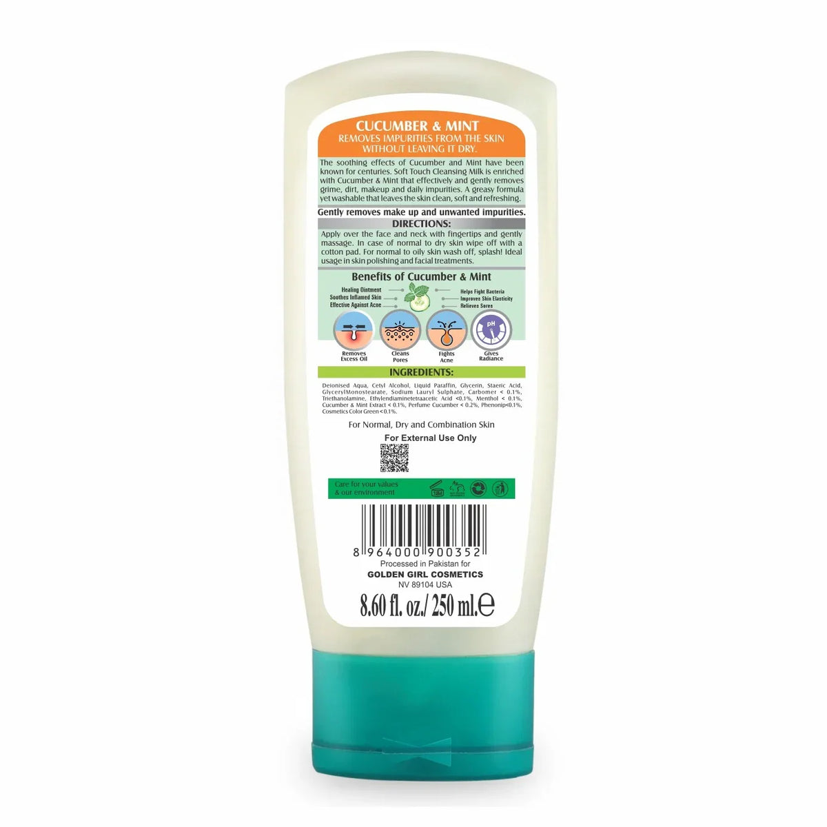 Soft Touch Cucumber & Mint Cleansing Milk - Buy Online in Pakistan at Cosmia.pk