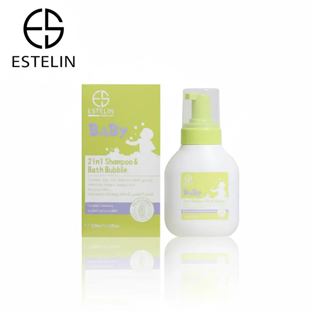 Estelin Baby 2 in 1 Shampoo And Bath Bubble For Gentle Cleaning - Buy Online in Pakistan at Cosmia.pk