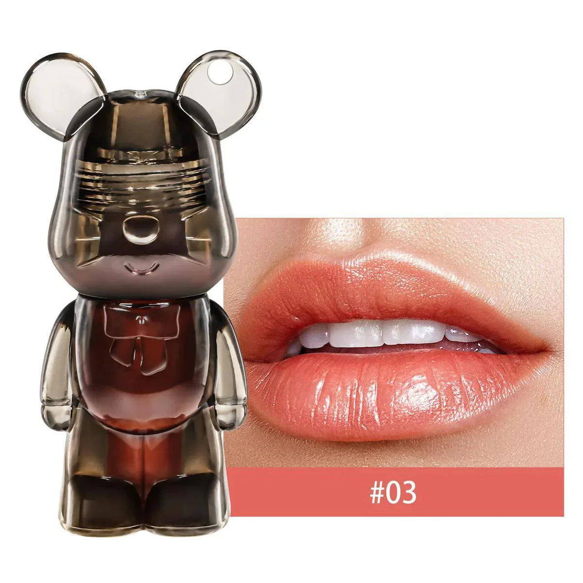 Miss Lara Cute Korean Black Bear Lip Gloss Shade - Buy Online in Pakistan at Cosmia.pk