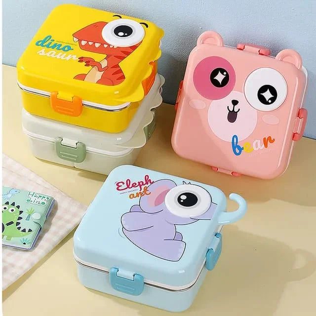 Kids Lunch Box– Double Decker Leakproof Bento Box with Spoon - Buy Online in Pakistan at Cosmia.pk