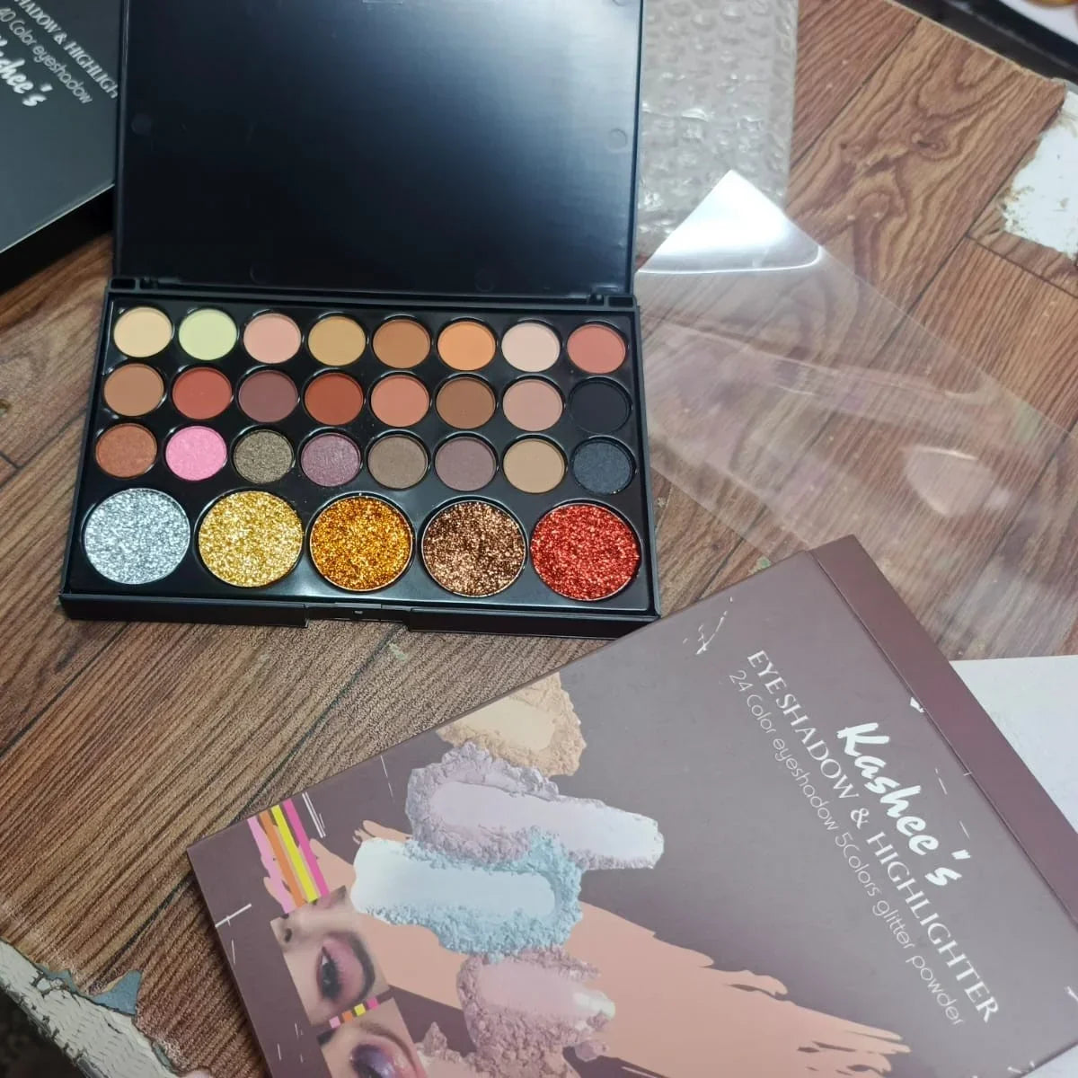 Kashee's Eyeshadow & Highlighter Palette (29 Colors) - Buy Online in Pakistan at Cosmia.pk