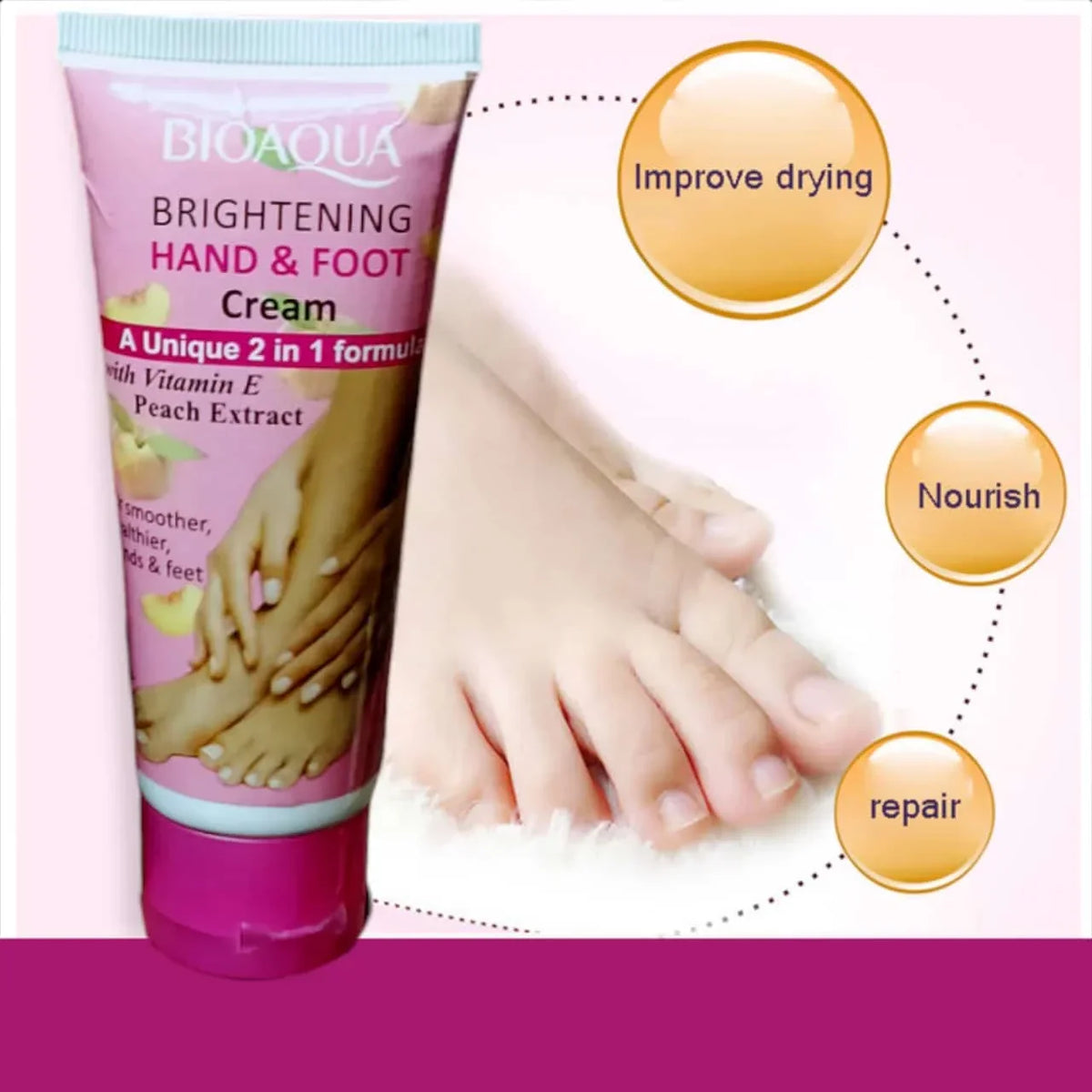 Bioaqua Hand & Foot Cream - A Unique 2 in 1 Formula - Buy Online in Pakistan at Cosmia.pk