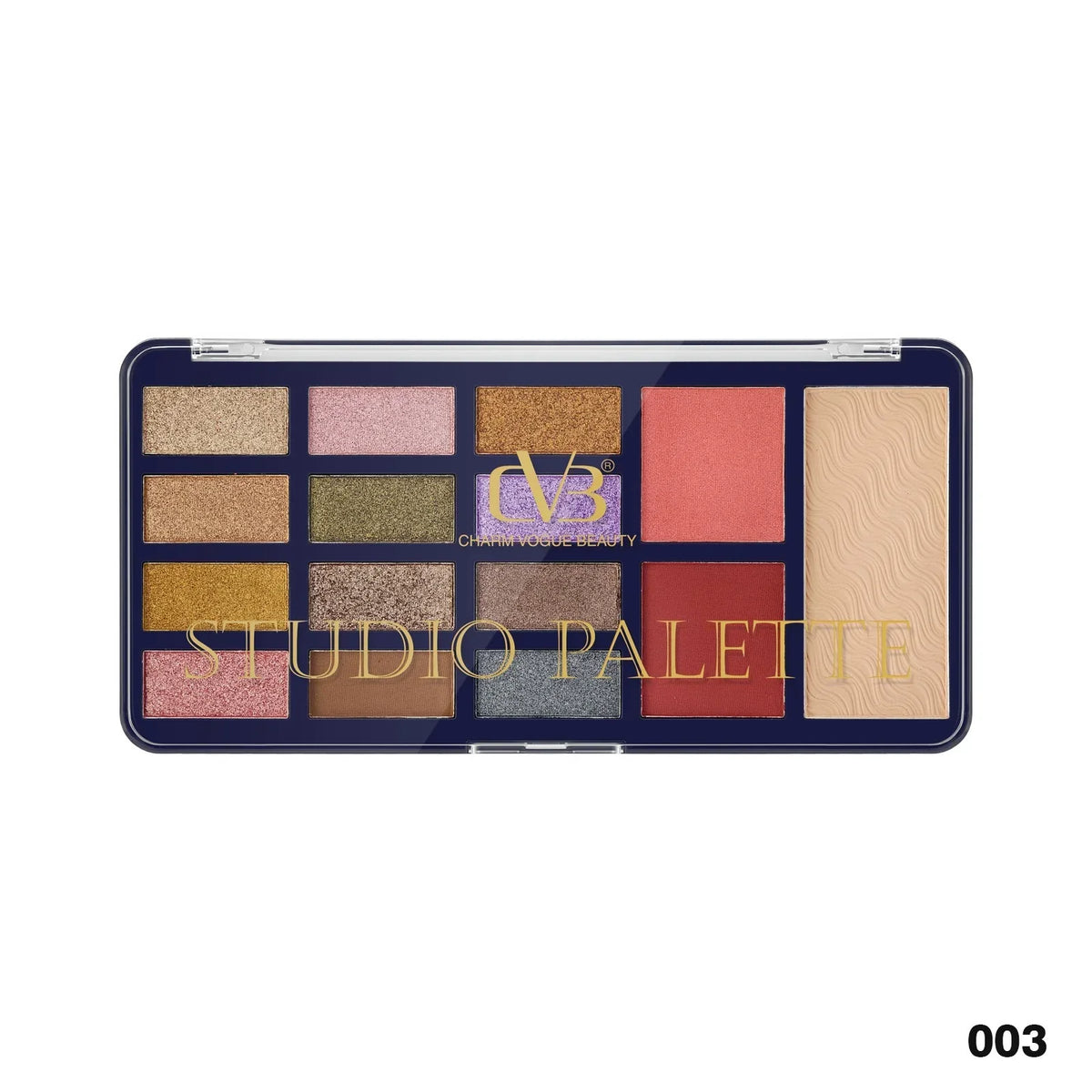 Cvb Studio Palette 12 Eye Shadow 1 Blush 1 Highlight 1 Compact Powder C219 - Buy Online in Pakistan at Cosmia.pk