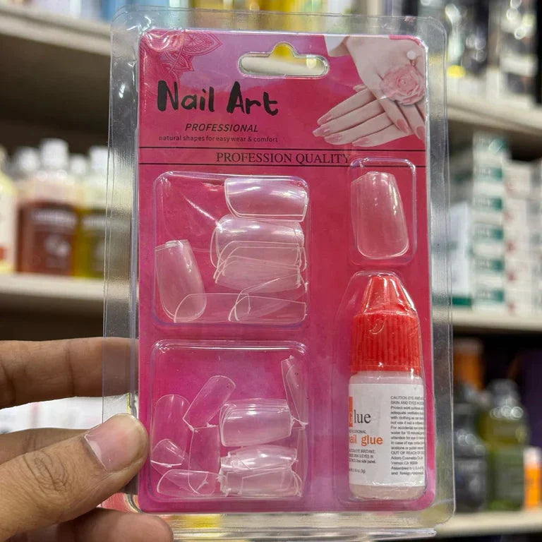 Miss Lucy TransParent Artificial Nails With Glue 40 PCS - Buy Online in Pakistan at Cosmia.pk