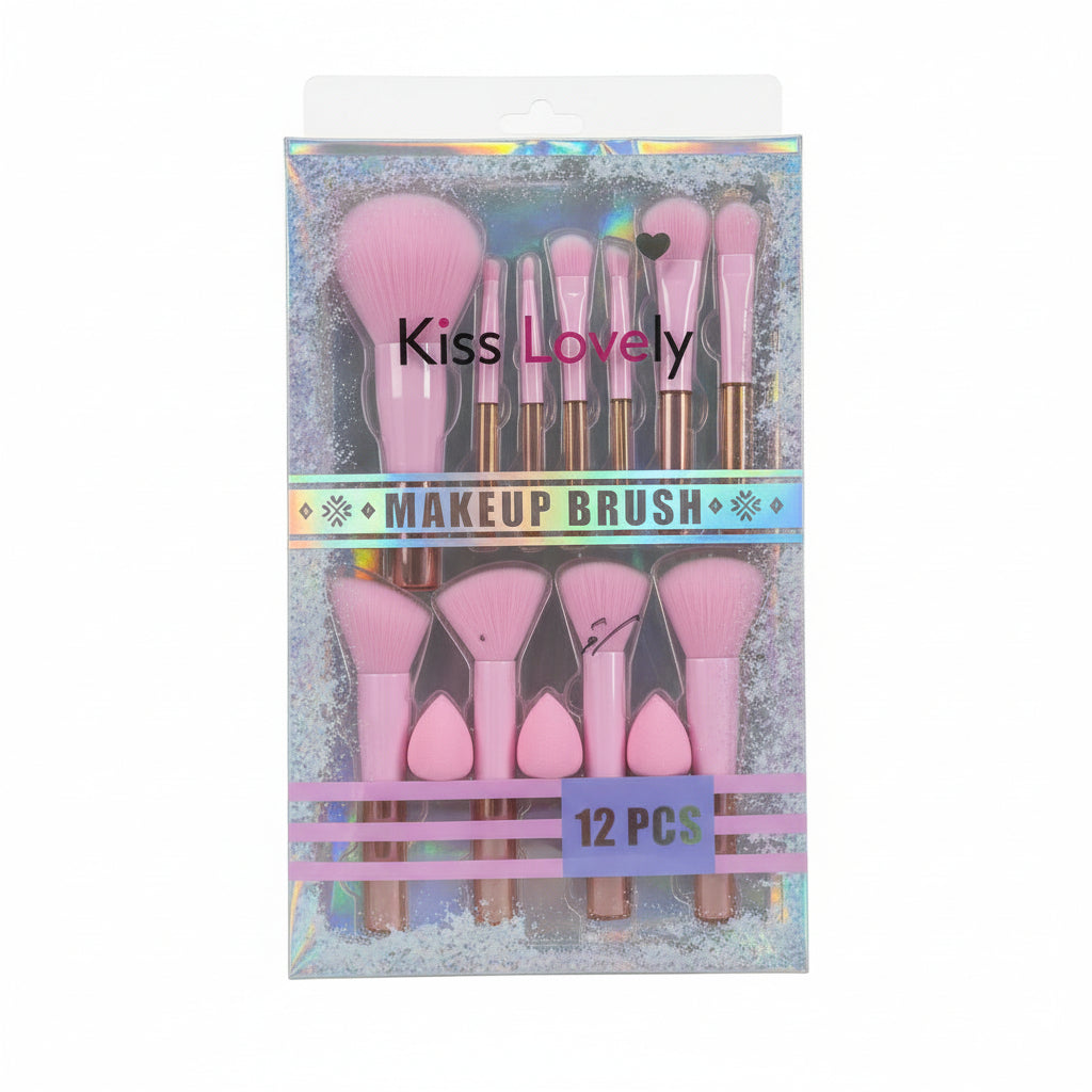 Kiss Lovely Makeup Brush Set - 12Pcs - Buy Online in Pakistan at Cosmia.pk
