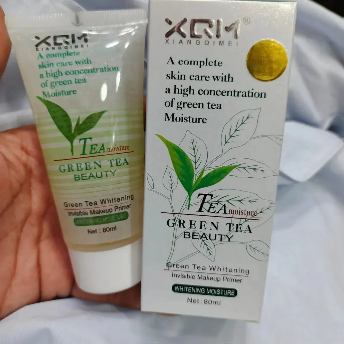 XQM Primer Green Tea Whitening Primer - 80ml - Buy Online in Pakistan at Cosmia.pk