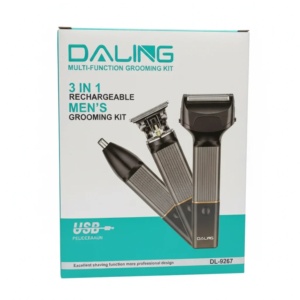 Daling Multi-Function Grooming Kit 3 in 1 Rechargeable Hair Clipper - Buy Online in Pakistan at Cosmia.pk