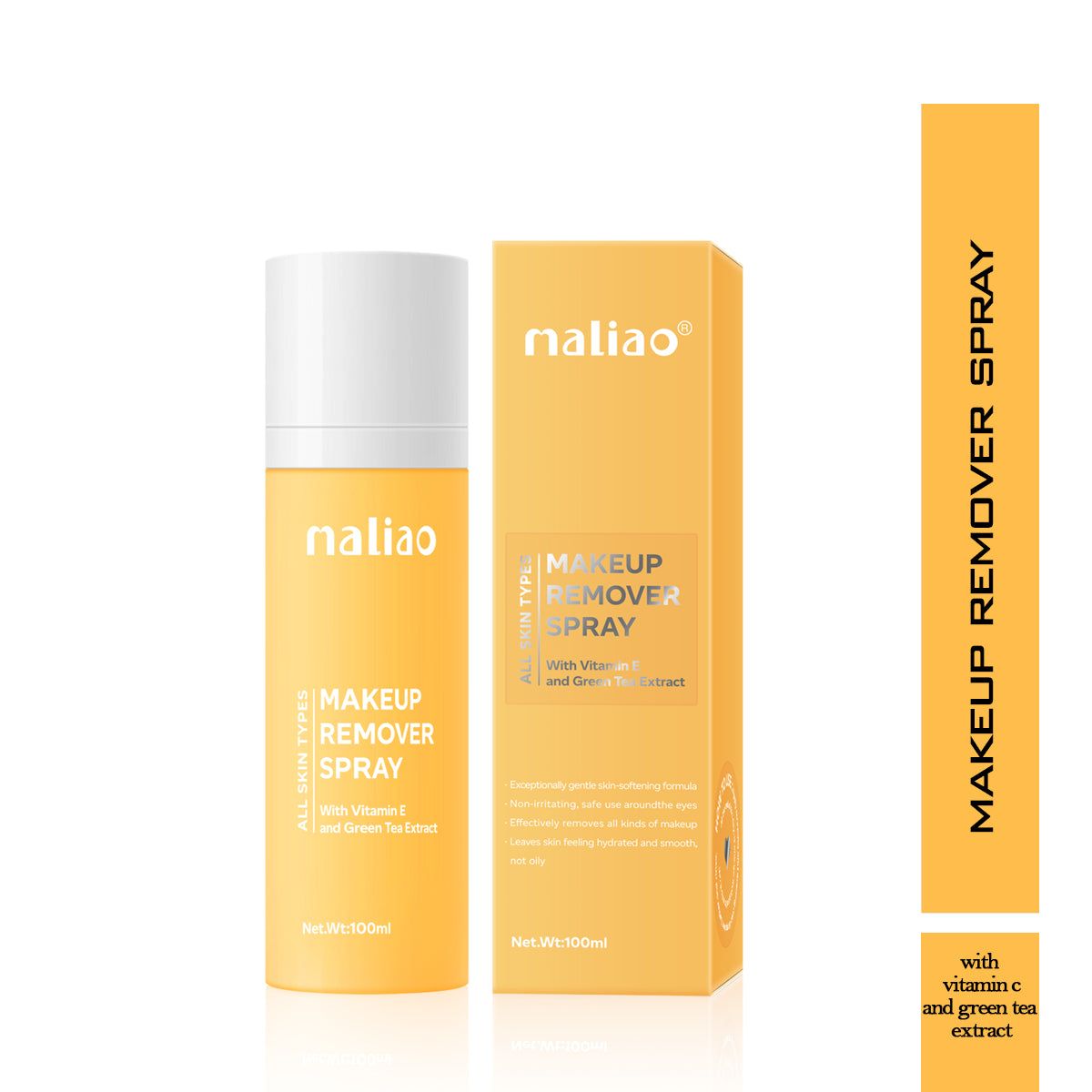 Maliao Makeup Remover Spray with Vitamin E and Green Tea Extract - 100ml - Buy Online in Pakistan at Cosmia.pk