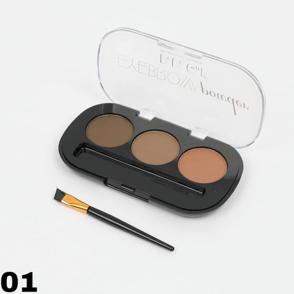 DoDo Girl 3-in-1 Eyebrow Powder with Brush - Buy Online in Pakistan at Cosmia.pk
