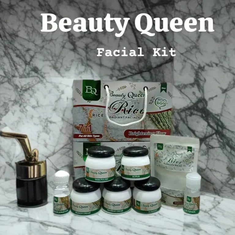 BQ Beauty Queen® Radiant Glow 7-in-1 Rice Facial Kit - Buy Online in Pakistan at Cosmia.pk