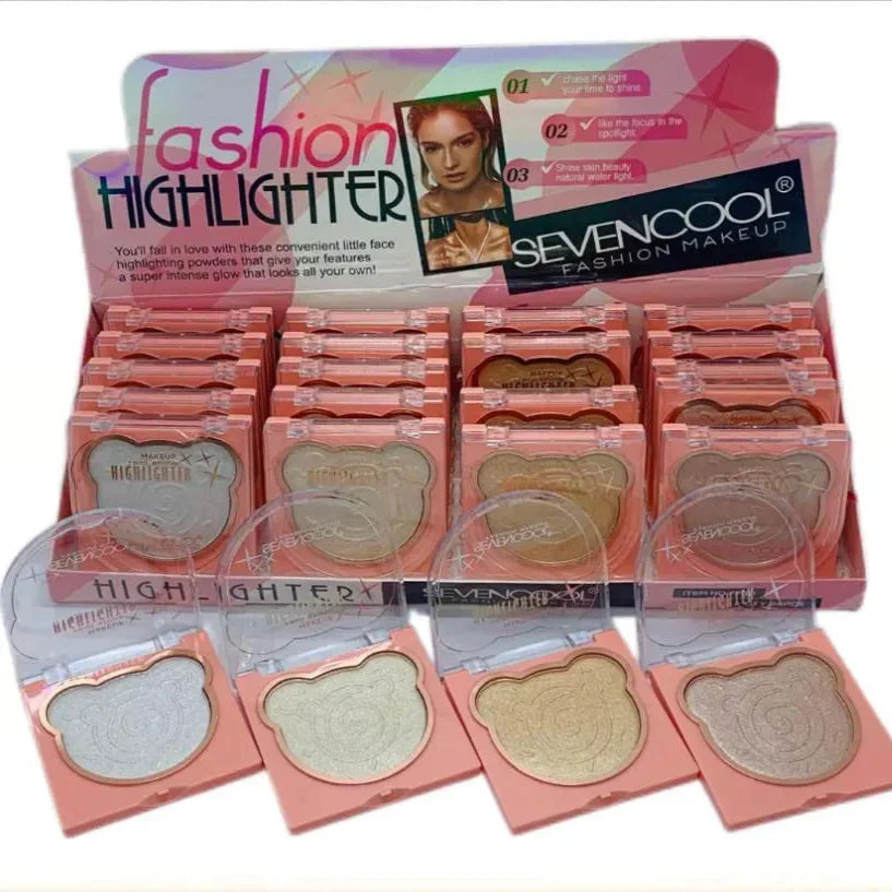 SEVENCOOL Bear Embossed Fashion Highlighter – Radiant Glow Finish - Buy Online in Pakistan at Cosmia.pk