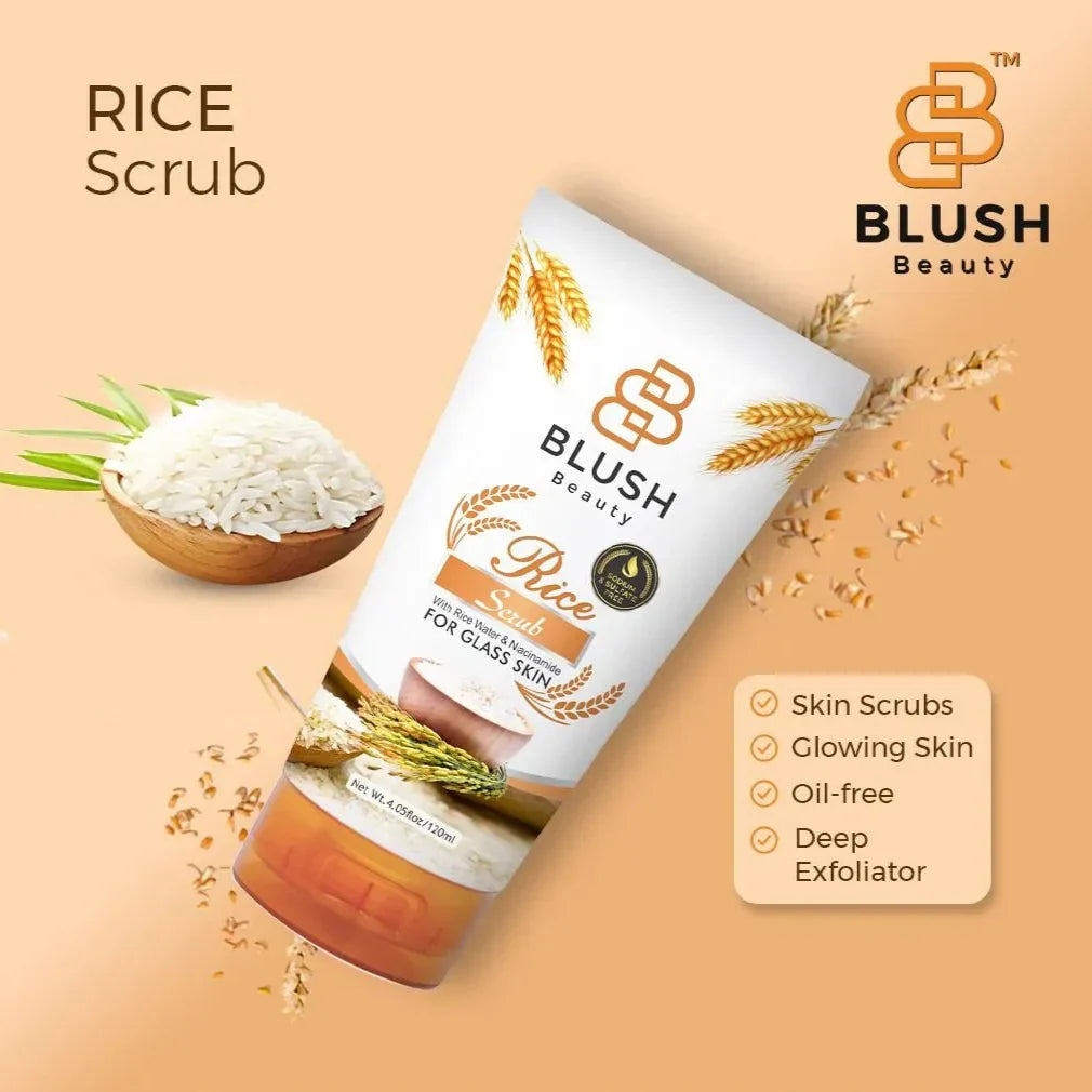 Blush Beauty Rice Scrub – 120ml - Buy Online in Pakistan at Cosmia.pk