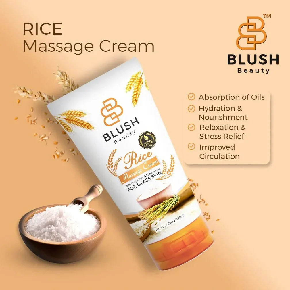 Blush Beauty Rice Massage Cream – 120ml - Buy Online in Pakistan at Cosmia.pk